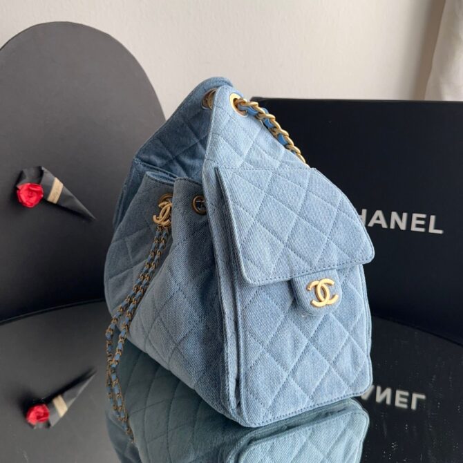 Bolsa Chanel Hobo pequena Jeans - Image 6