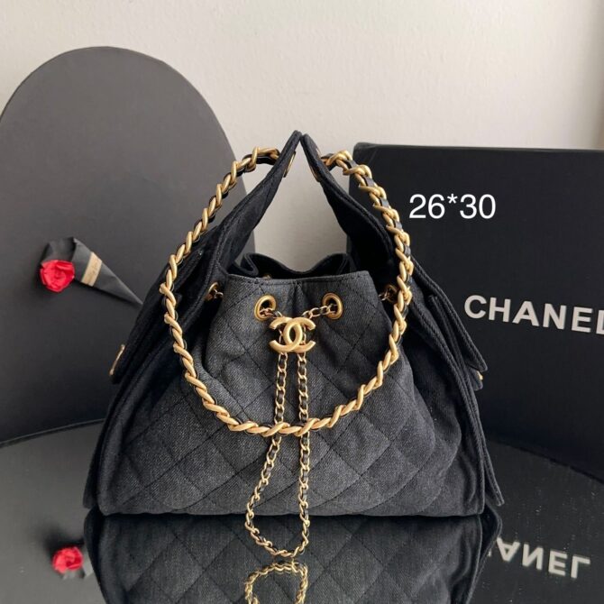 Bolsa Chanel Hobo pequena Jeans - Image 9