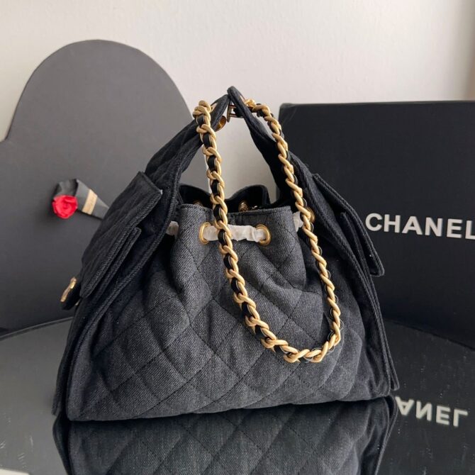 Bolsa Chanel Hobo pequena Jeans - Image 12