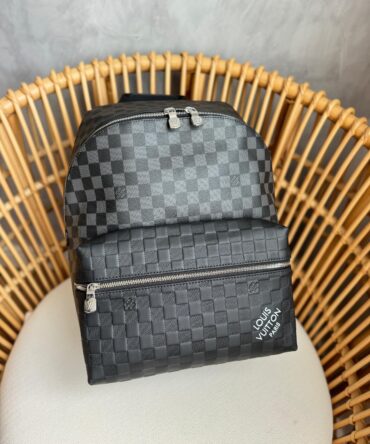 Mochila LV Discovery Couro Damier