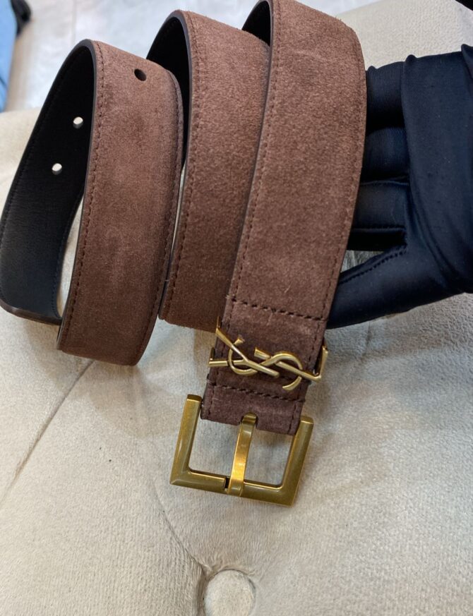 Cinto YSL 3cm Camurça