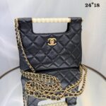 Bolsa Chanel Couro Pequena -Preto
