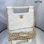 Bolsa Chanel Couro Pequena -Branco 