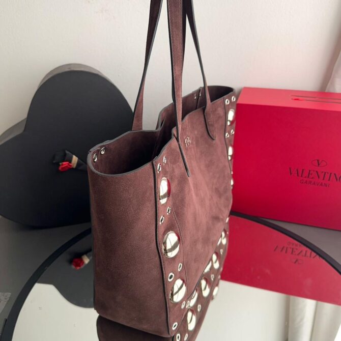 Bolsa Valentino tote Nellcôte média Camurça - Imagem 7
