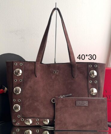 Bolsa Valentino tote Nellcôte média Camurça