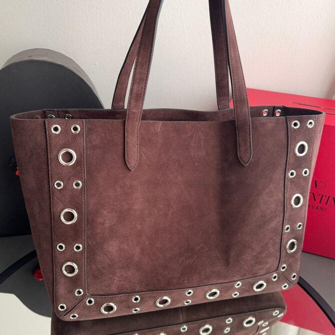 Bolsa Valentino tote Nellcôte média Camurça - Imagem 6