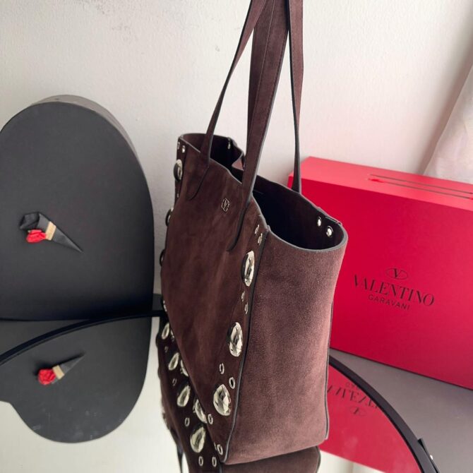 Bolsa Valentino tote Nellcôte média Camurça - Imagem 5