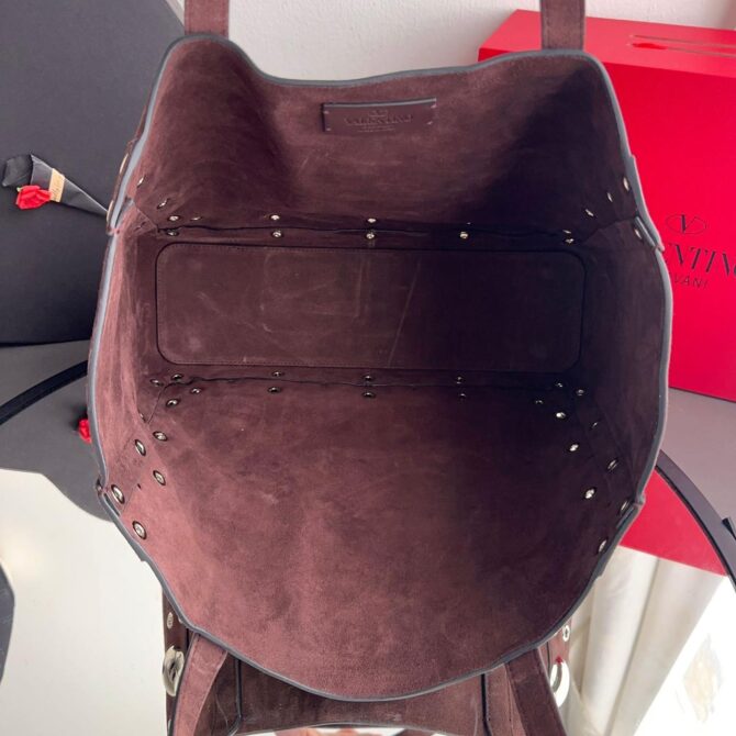 Bolsa Valentino tote Nellcôte média Camurça - Imagem 3