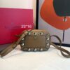 Bolsa Valentino Nellcôte Pequena-Marrom
