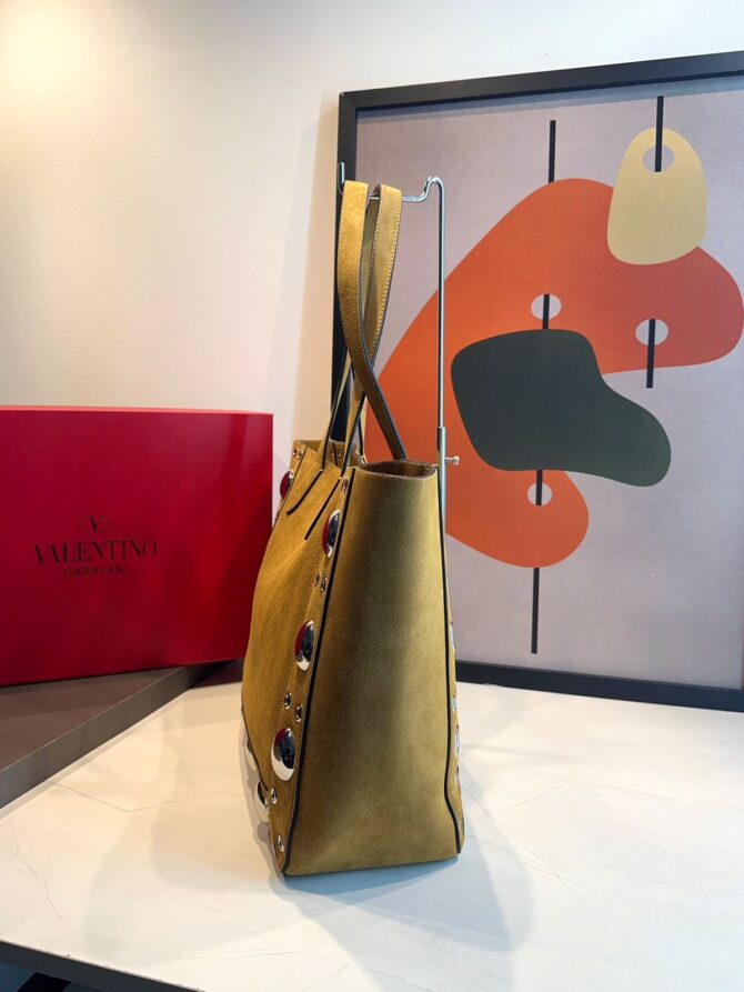 Bolsa Valentino tote Nellcôte média Camurça - Imagem 5