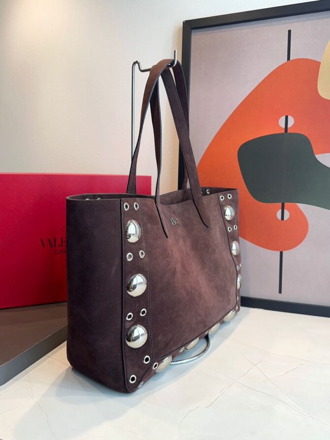 Bolsa Valentino tote Nellcôte média Camurça - Imagem 12