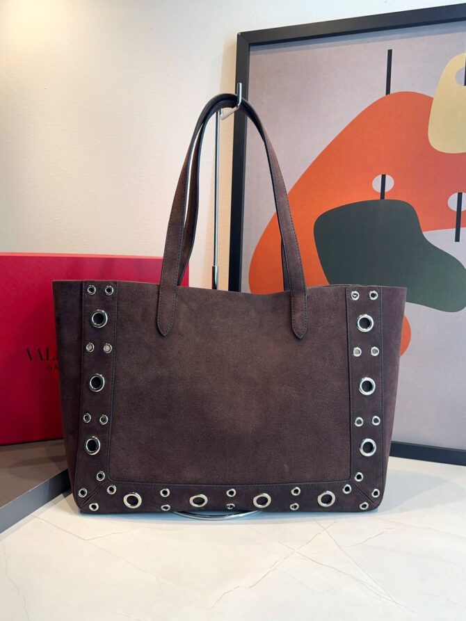 Bolsa Valentino tote Nellcôte média Camurça - Imagem 14