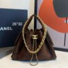 Bolsa Chanel 25 pequena Camurça-Marrom Escuro