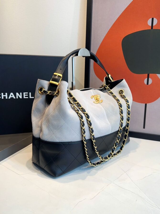Bolsa Chanel Bicolor Da Maison Média - Imagem 6