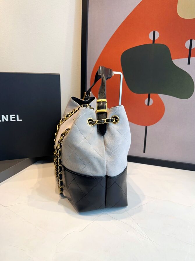 Bolsa Chanel Bicolor Da Maison Média - Imagem 7
