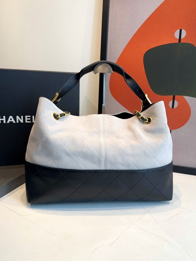 Bolsa Chanel Bicolor Da Maison Média - Imagem 10