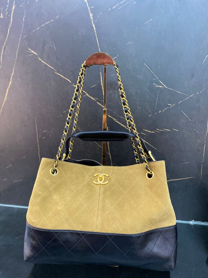 Bolsa Chanel Bicolor Da Maison Média - Imagem 13