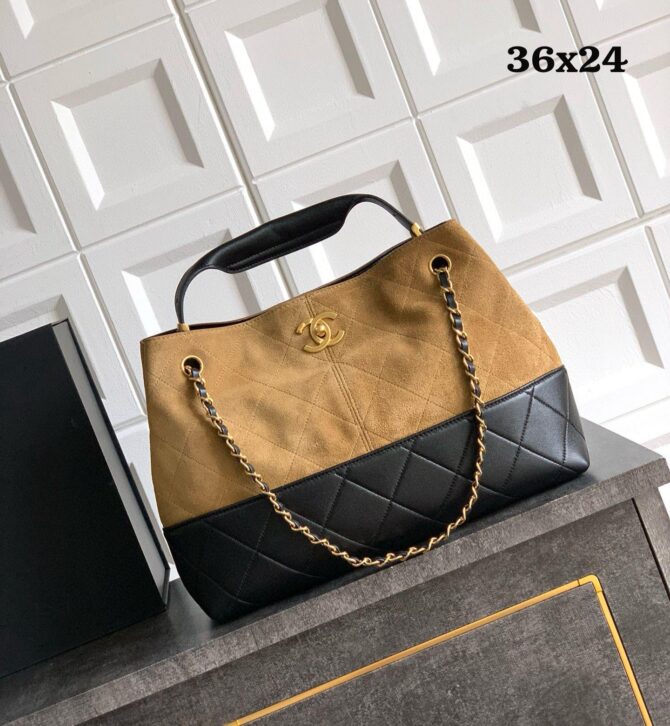 Bolsa Chanel Bicolor Da Maison Média - Imagem 14