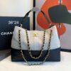 Bolsa Chanel Bicolor Da Maison Média-Cinza/Preto