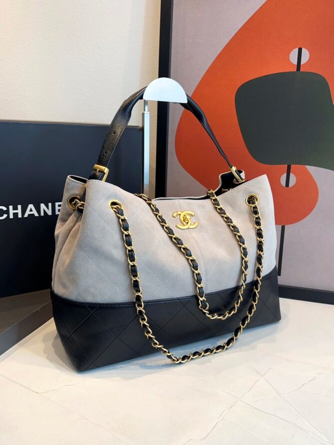 Bolsa Chanel Bicolor Da Maison Média - Imagem 4