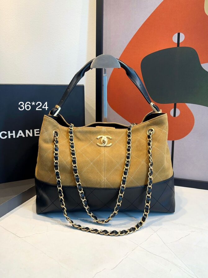 Bolsa Chanel Bicolor Da Maison Média - Imagem 10