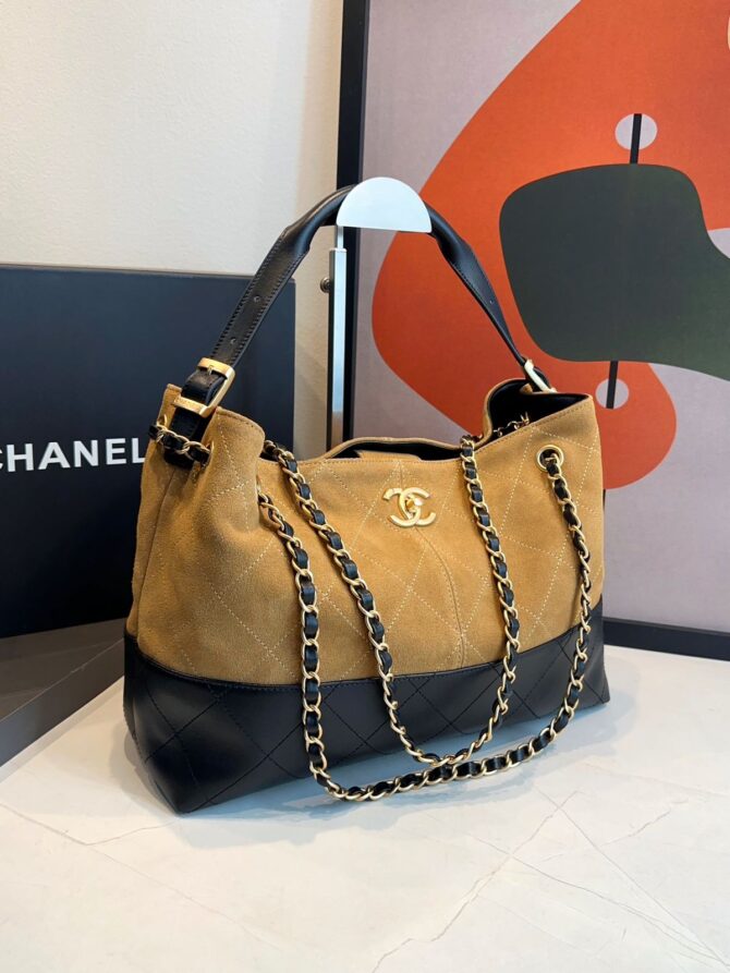 Bolsa Chanel Bicolor Da Maison Média - Imagem 12