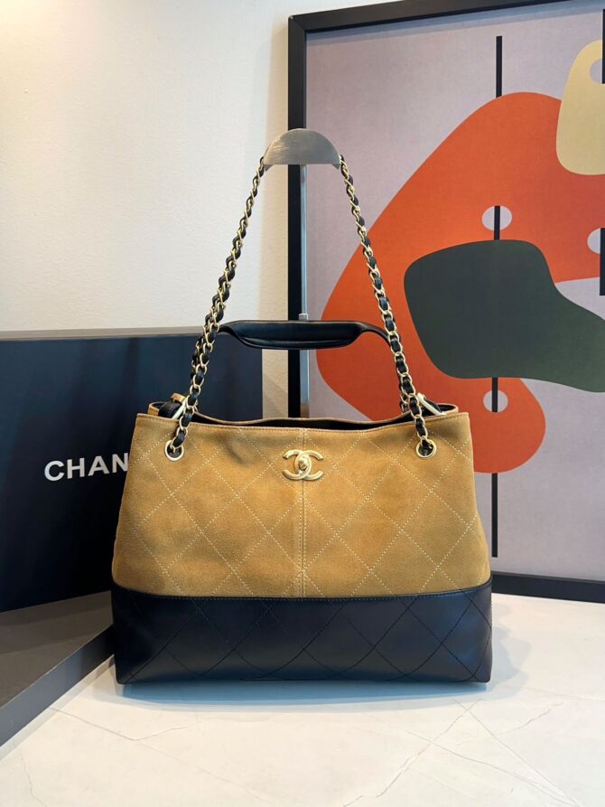 Bolsa Chanel Bicolor Da Maison Média - Imagem 15