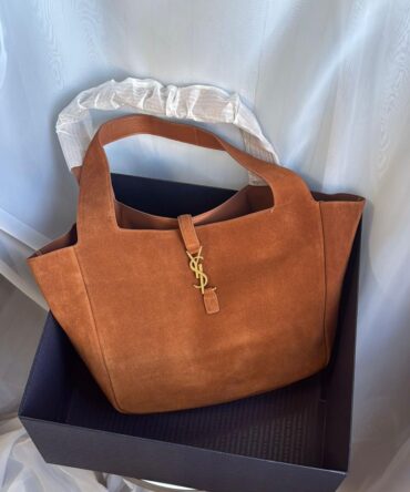 Bolsa YSL Bea 5 Á 7 Em Couro Camurça