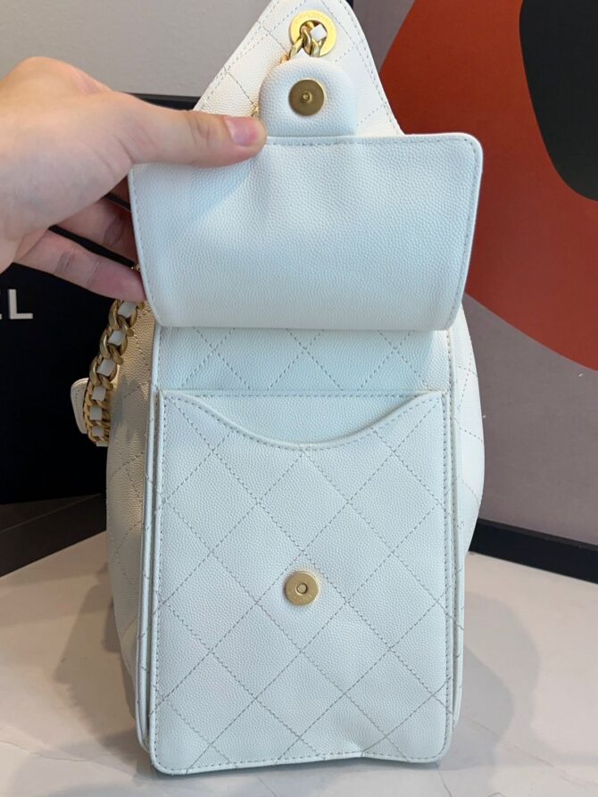 Bolsa Chanel 25 Média Couro - Imagem 11