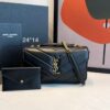 Bolsa YSL Loulou Matelassê Média -Preto