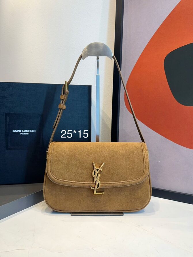 Bolsa YSL Solferino Média Camurça