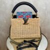 Bolsa LV Capucines LV x TM Mini-Bege/Preto