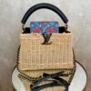 Bolsa LV Capucines LV x TM Mini-Bege/Preto