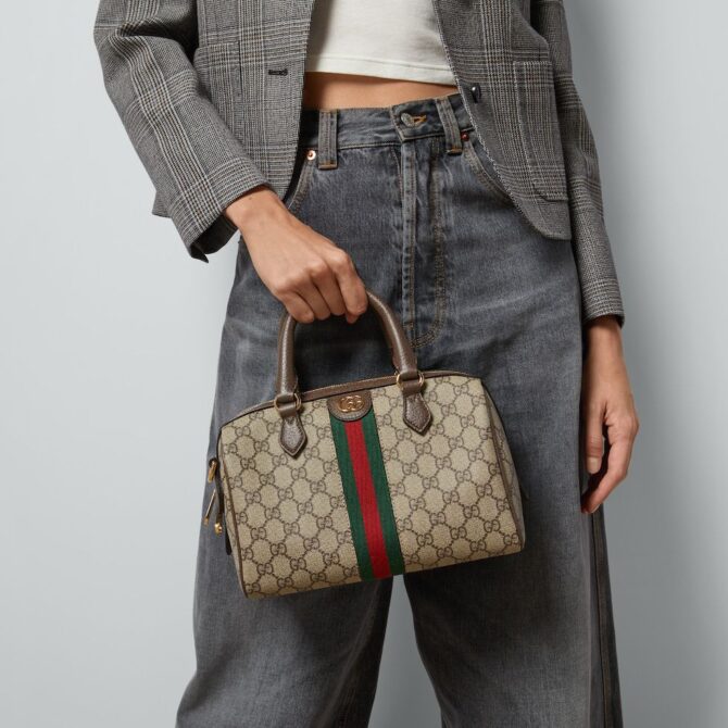 Bolsa Gucci Boston Media Ophidia - Imagem 4