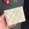 Carteira Chanel Lambiskim-Branco/Dourado