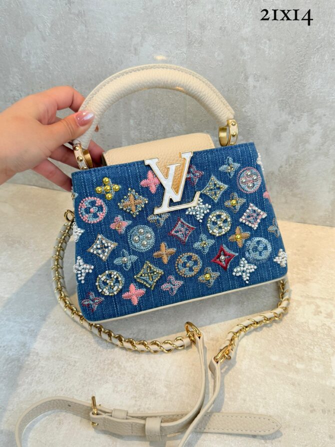 Bolsa LV Capucines Bordada Em Miçangas Mini