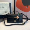 Bolsa Loro Piana Extra L23-Preto/Dourado