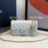 Bolsa Chanel Flap Mini Nova-Cinza Claro