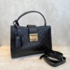 Bolsa Gucci Tiracolo Padlock Média e Cadeado-Preto/Dourado