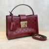 Bolsa Gucci Tiracolo Padlock Média e Cadeado-Vinho/Dourado