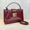 Bolsa Gucci Tiracolo Padlock Média e Cadeado-Vinho/Dourado