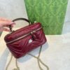 Bolsa Gucci Maquiagem Marmont Mini-Vinho/Dourado