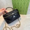 Bolsa Gucci Maquiagem Marmont Mini-Preto/Dourado