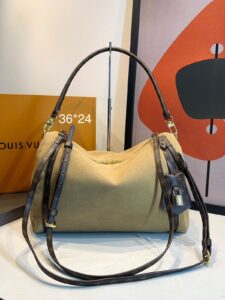 Bolsa LV Expresso MM Camurça-Bege/Marrom