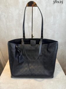 Bolsa Gucci Emblen GG Couro -Preto