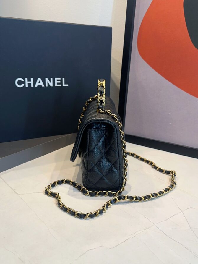 Bolsa Chanel Pequena Com Aba - Imagem 4