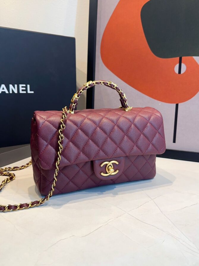 Bolsa Chanel Pequena Com Aba - Imagem 24