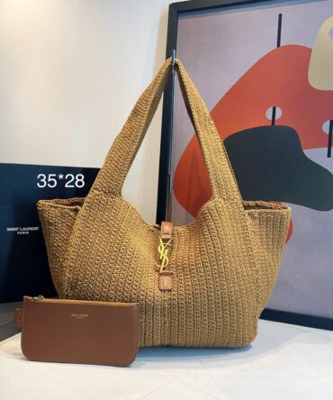 Bolsa YSL Bea 5 Á 7 Em Cordão e Couro