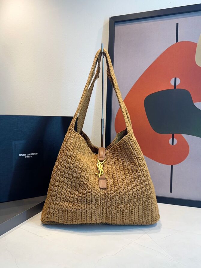 Bolsa YSL Bea 5 Á 7 Em Cordão e Couro - Imagem 3