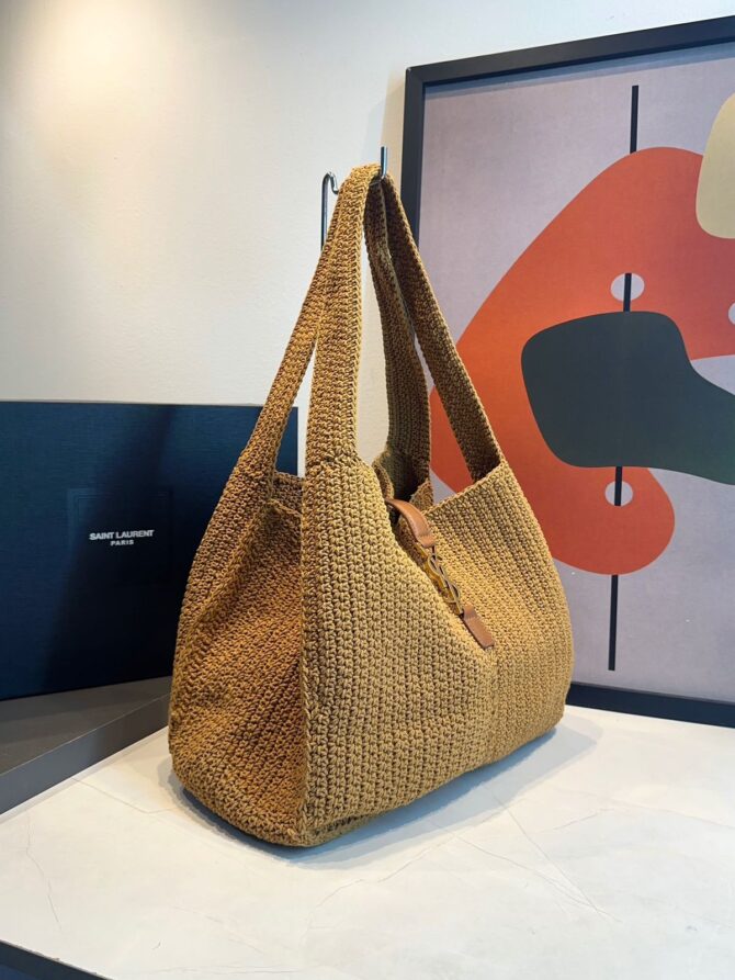 Bolsa YSL Bea 5 Á 7 Em Cordão e Couro - Imagem 4